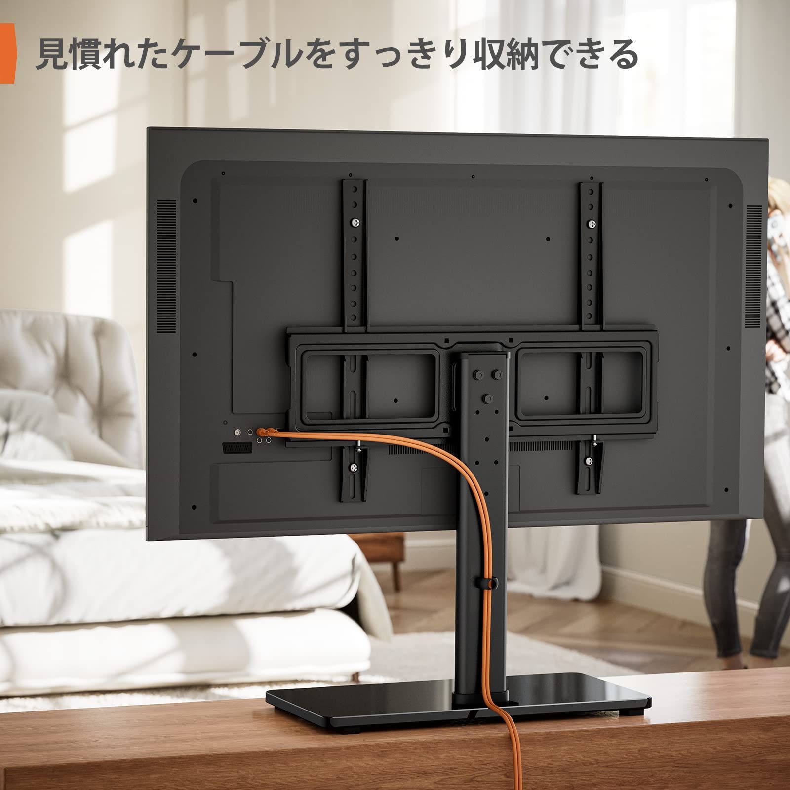 Perlegear テレビスタンド 壁寄せ ロータイプ tvスタンド tv stand テレビ台 壁掛け モニター 23-55インチ対応  VESA/横75～400mm/縦75～400mm 耐荷重35kg 高さ調節可能 左右回転2度 卓上用 ブラック PG - メルカリ