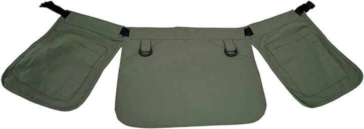 ルナリ ガーデニングポーチ 多機能 エプロンバッグ ツールバッグ 工具収納 園芸 DIY 腰袋 軽量 ウエストポーチ( カーキ)