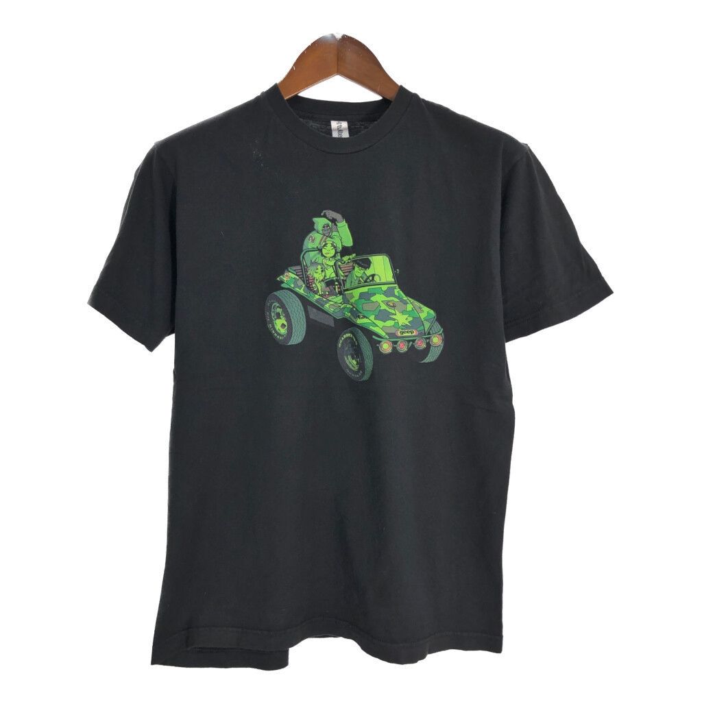 Gorillaz ゴリラズ Ｔシャツ バンド ブラック (メンズ L) 中古 古着 T4014