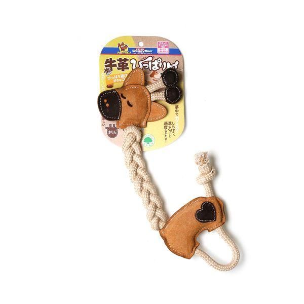 （まとめ） 牛革ひっぱりトイ きりん （ペット用品・犬用） 〔×2セット〕