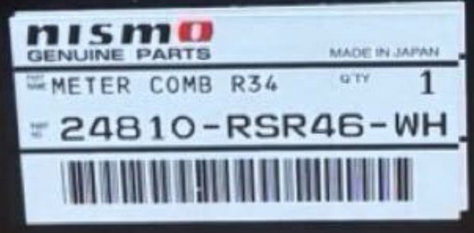 BNR34 24810-RSR46-WH ニスモ メーター 生産 GT-R BNR34 絶版品