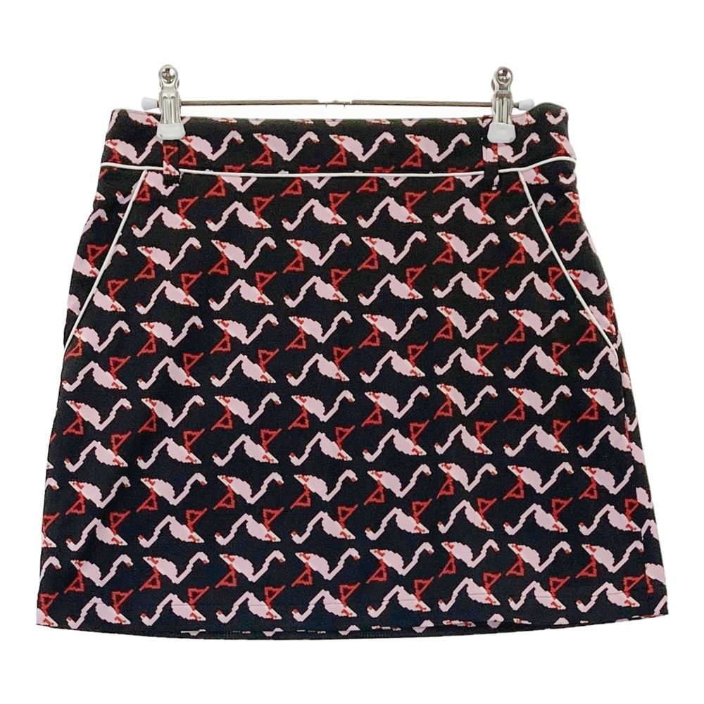 サイズ：M JUN&ROPE ジュン アンド ロペ スカート 総柄 ブラック系