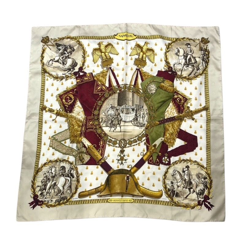 エルメス HERMES カレ90 NAPOLEON マルチカラー シルク レディース スカーフ