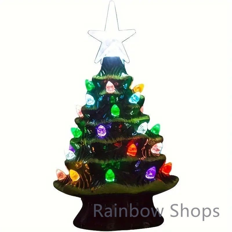 新品未使用】カラフルLED付きクリスマスツリーオーナメント魅力