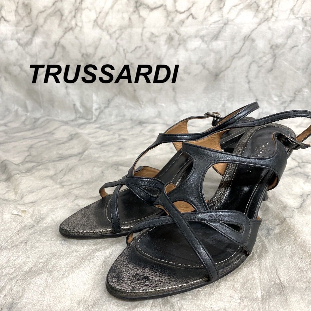 限定品 TRUSSARDI 23.5cm 特別オファー サンダル 靴/シューズ