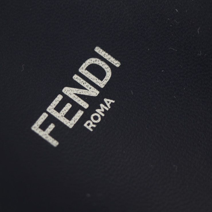 FENDI フェンディ サンダル キャンバス レザー ラバー ネイビー レッド