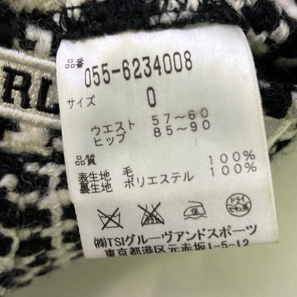 サイズ：0 PEARLY GATES パーリーゲイツ 055-6234008 裏地付 スカート 千鳥柄 ブラック系 [240101331923] ゴルフウェア レディース ストスト PEARLY GATES パーリーゲイツ 055-6234008 裏地付 スカート 千鳥