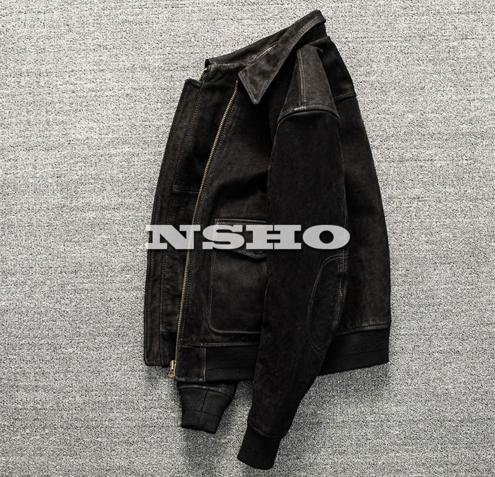 上質　メンズ　レザー　ジャケット　復刻　40年代　アビエイタースタイル　ウォッシュ加工　TYPE　G-1　フライトジャケット　ボマー　ボンバー 上質 メンズ レザー ジャケット 復刻40's アビエイタースタイル