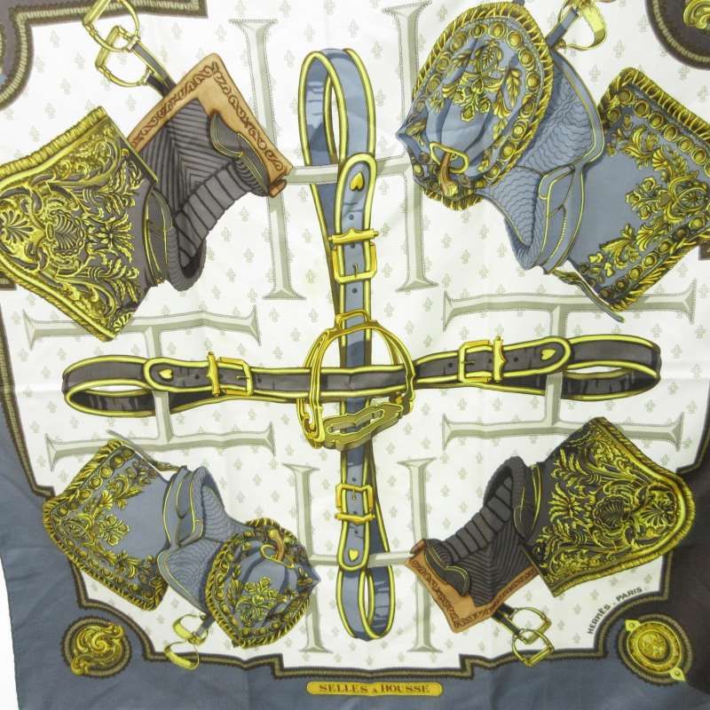 エルメス HERMES SELLES A HOUSSE カバーへの腰かけ カレ90