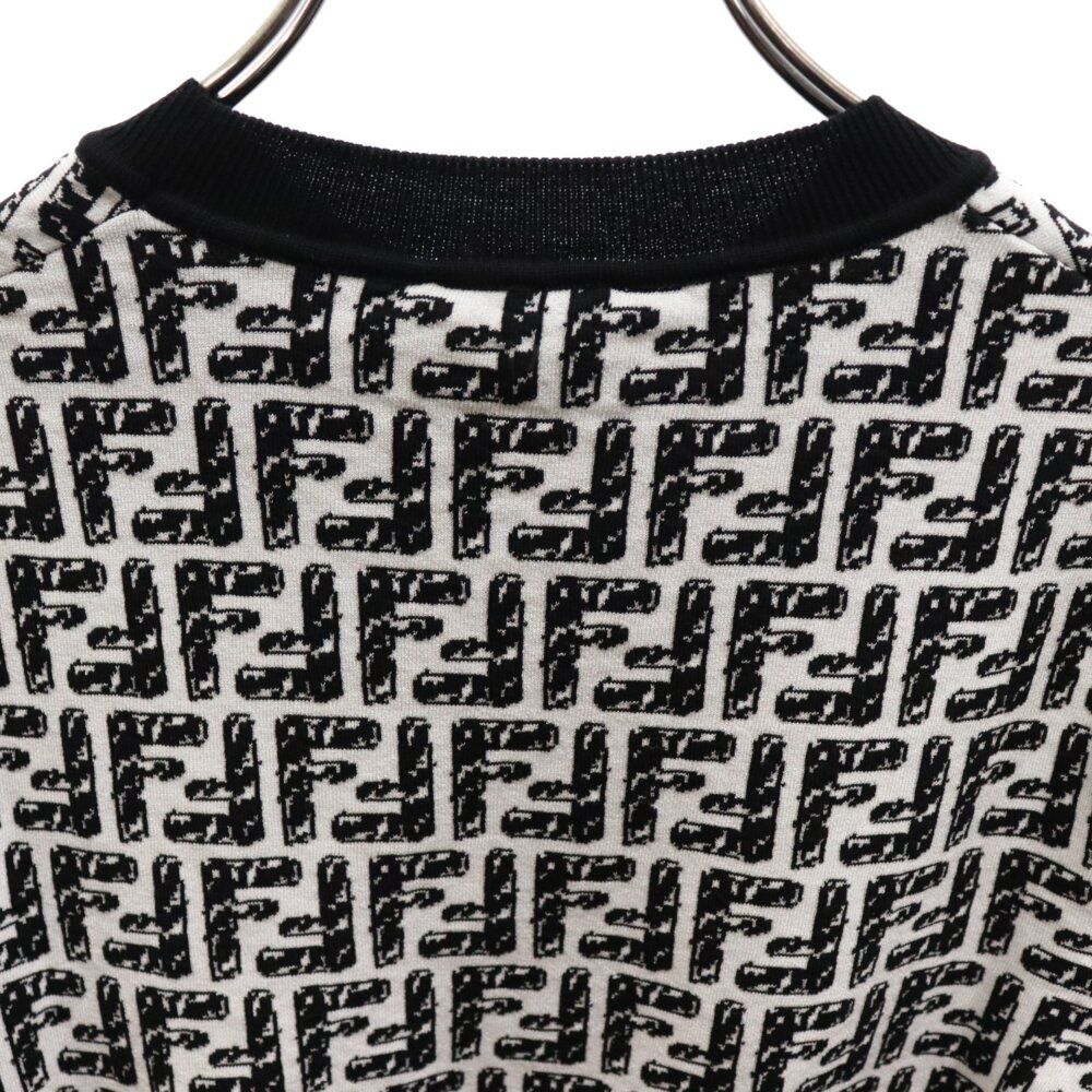 FENDI (フェンディ) FFロゴ 総柄ニット半袖Tシャツ カットソー