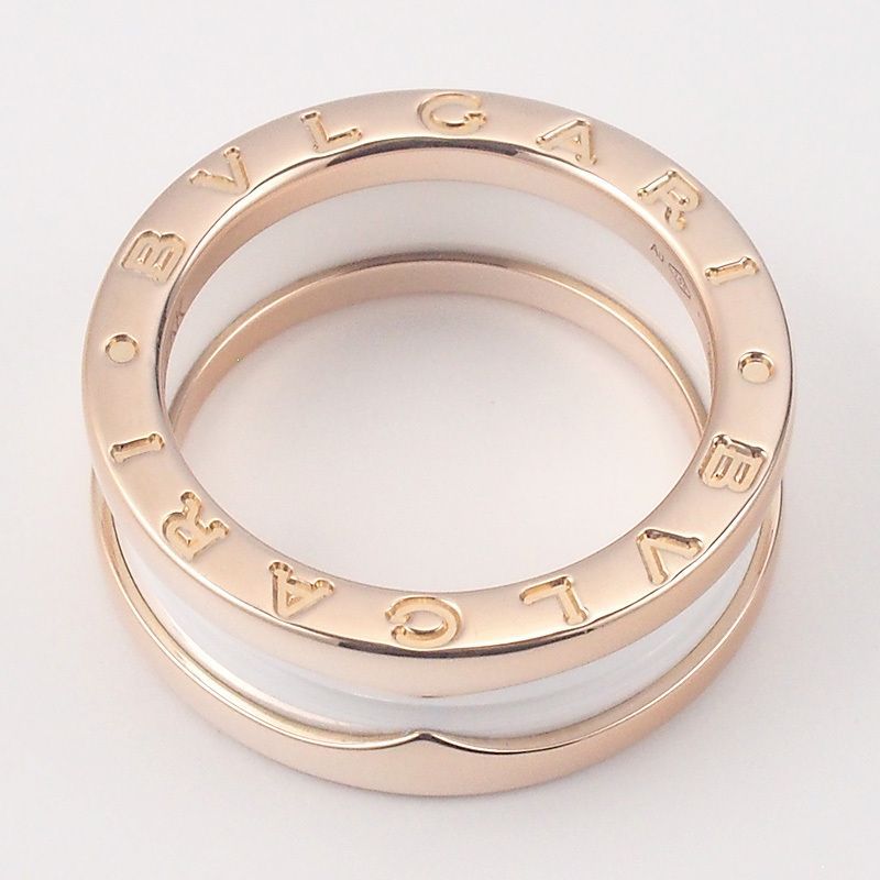 ブルガリ BVLGARI ビーゼロワン B-zero1 2バンド リング 347013 #52