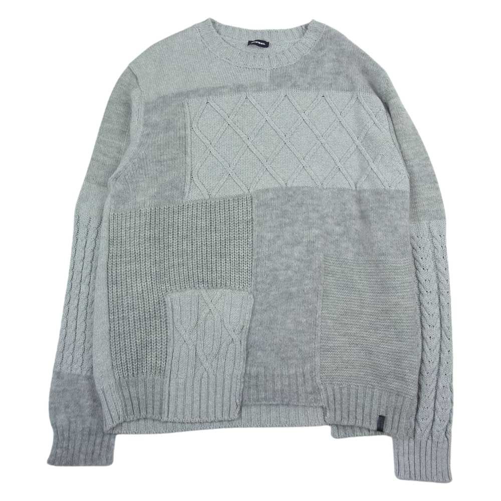 トップス【極美品】ディーゼル ニット × スウェット パッチワーク セーター