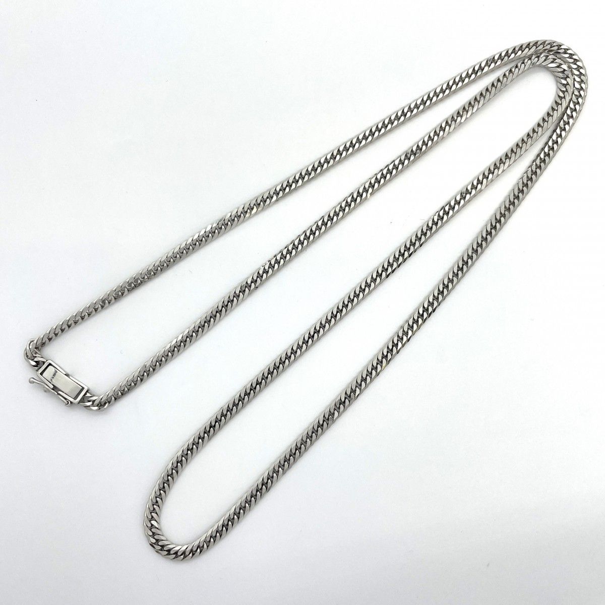 5khe036】喜平 ネックレス Pt850 プラチナ 6面 ダブル 60.1cm 30.7g  