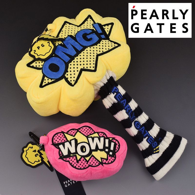 【未使用】PEARLY GATES 吹き出しロゴ型 ボールポーチ タグ付 未使用】PEARLY GATES 吹き出しロゴ型 ボールポーチ タグ付