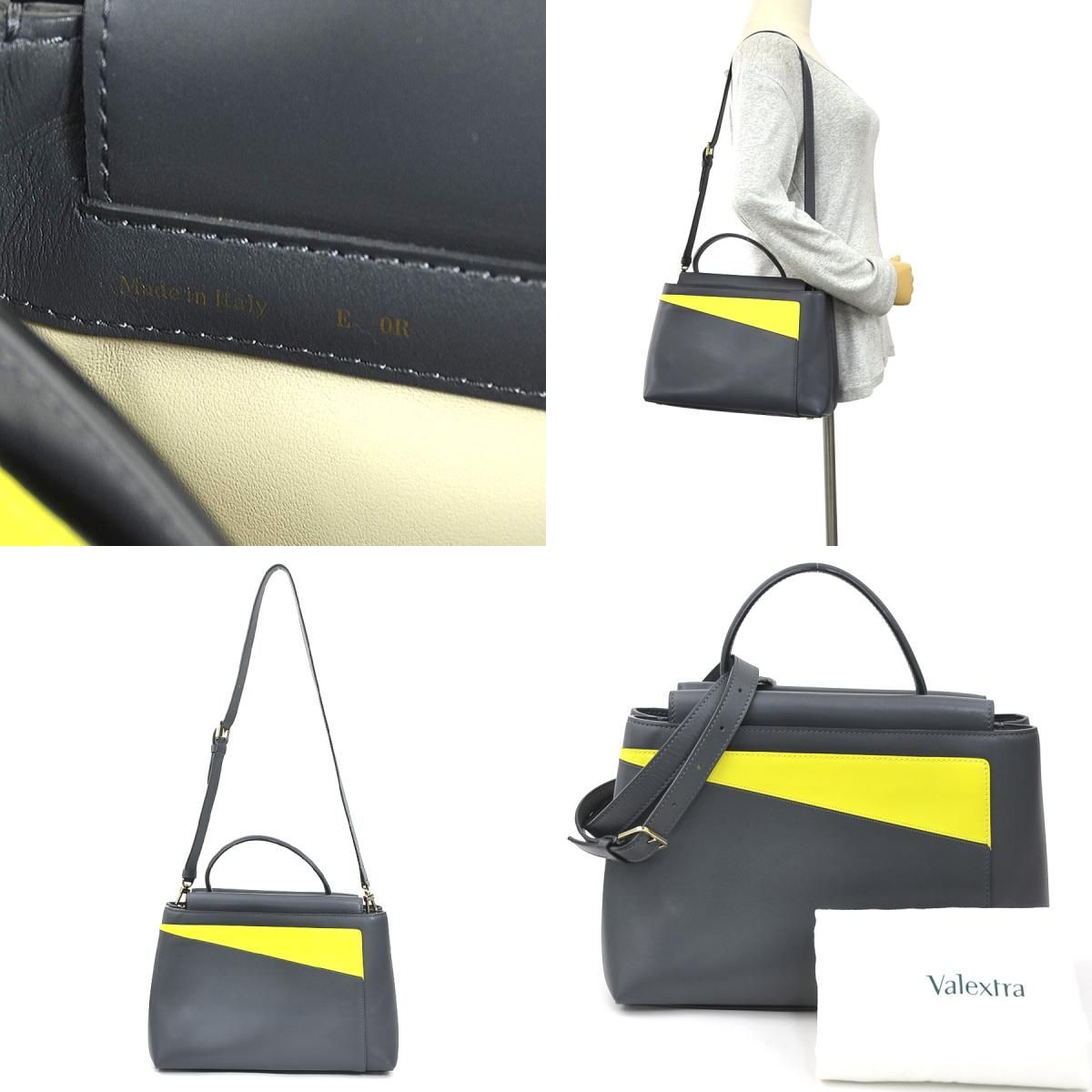 ヴァレクストラ　スモールツイスト　ショルダー　バッグ　ハンドバッグ　グレージュ ヴァレクストラ Valextra ショルダーバッグ ハンドバッグ