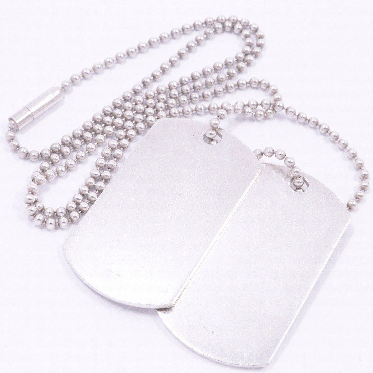 GUCCI グッチ ボールチェーン プレート ネックレス シルバー 925