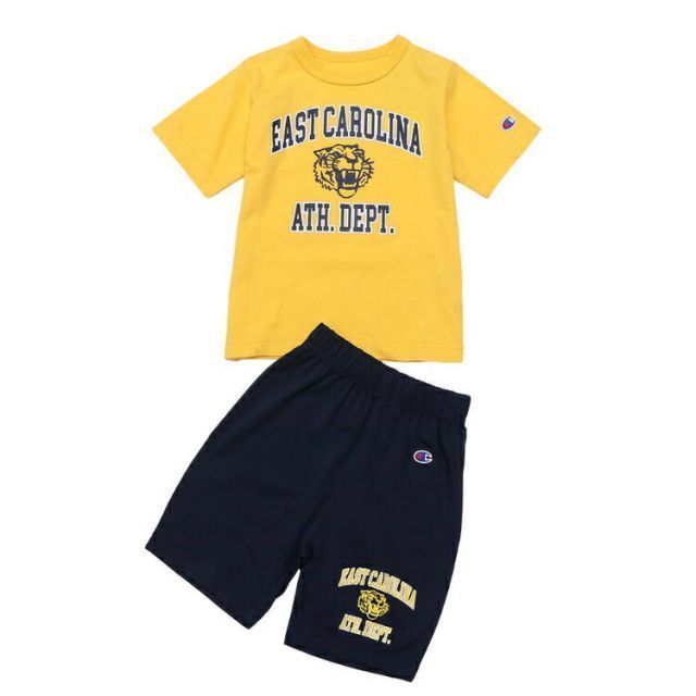HANES ヘインズ ALL DAY T-SET UP イエロー 100サイズ CK-XW02 740 | スポーツ 運動 服 衣類 ウエア ウェア トップス ショートスリーブ Tシャツ 半袖 着心地 セット 天竺素材 コットン ポリエステル 機能