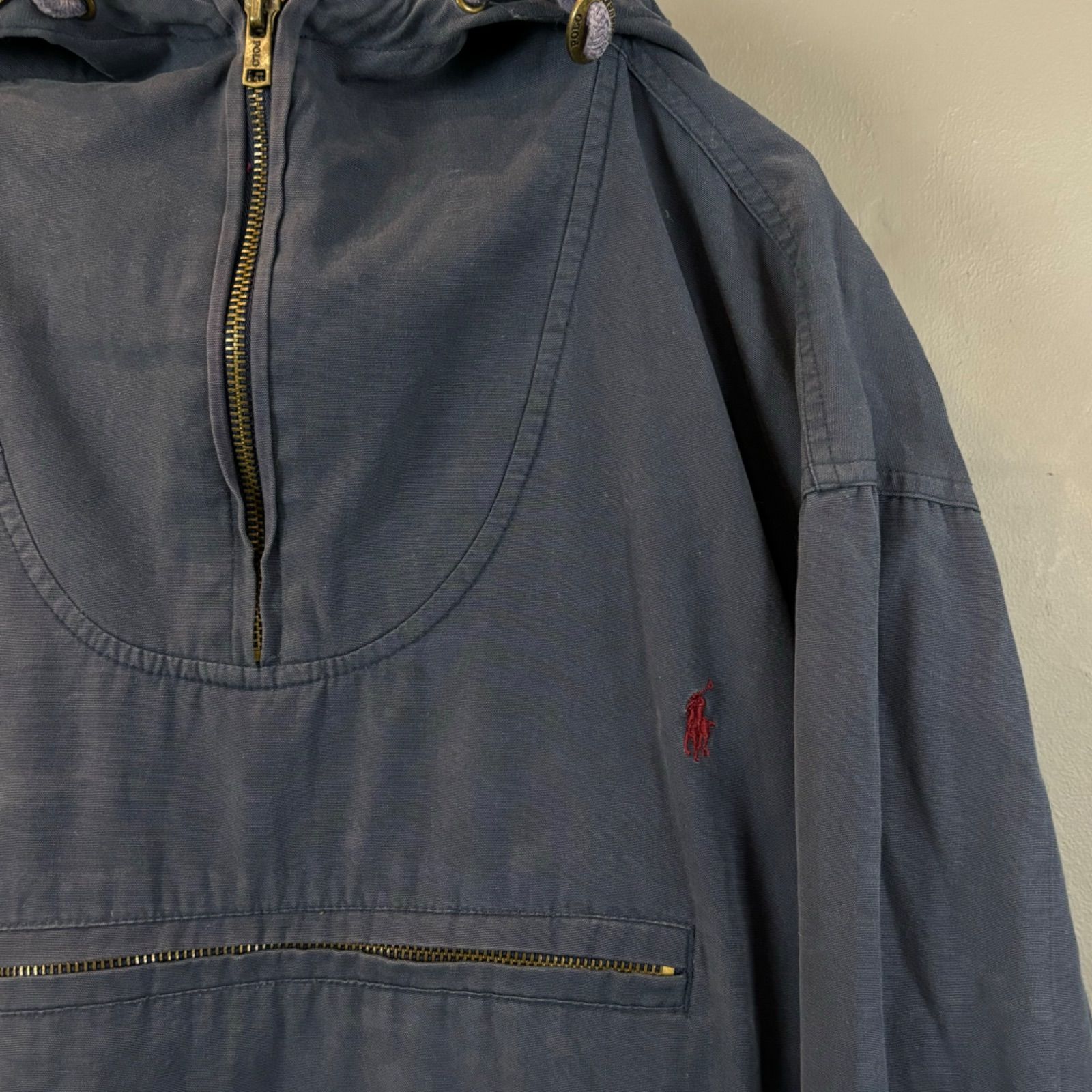 希少　90s ヴィンテージ　ポロ by ラルフローレン　ハーフジップ　アノラック 90s VTG/USED PoloRalphlauren ポロラルフローレン フロント