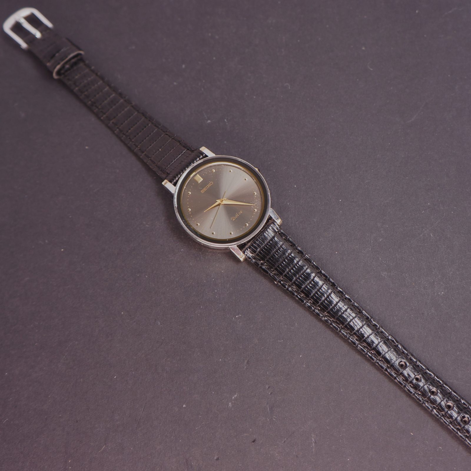 【稼働美品】SEIKO DOLCE　SGP30　 新品ベルト　電池交換済 稼働品】SEIKO DOLCE 黒文字盤 新品ベルト 電池交換済 - メルカリ