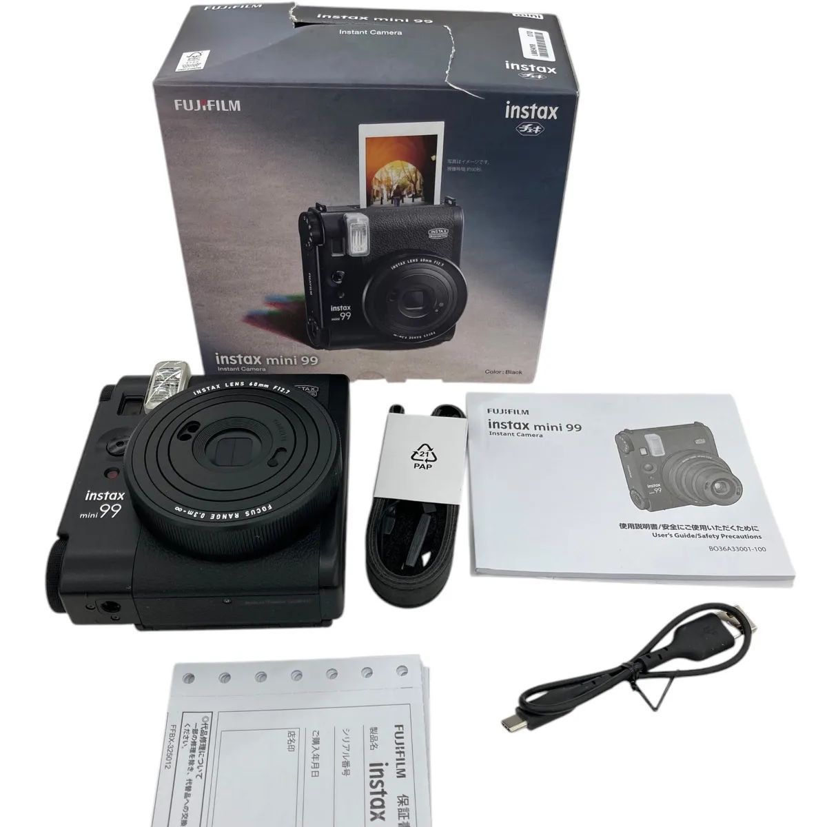SG00001 セルフタイマーフラッシュ 富士フイルム インスタントカメラ instax mini 99 チェキ ブラック