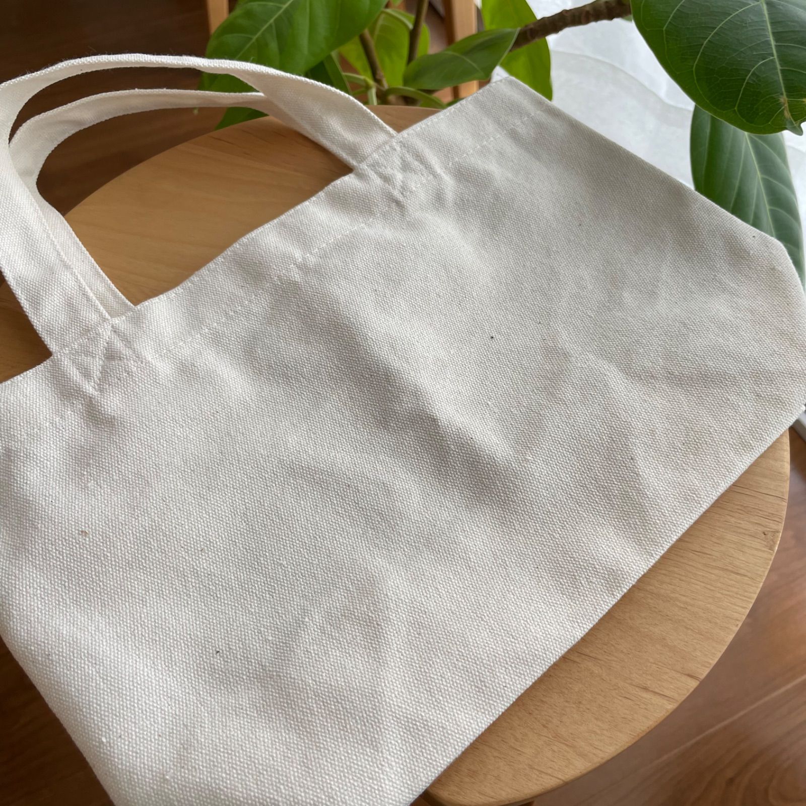 刺し子トートバッグ 斜め方眼/グレージュ ハンドメイド こぎん