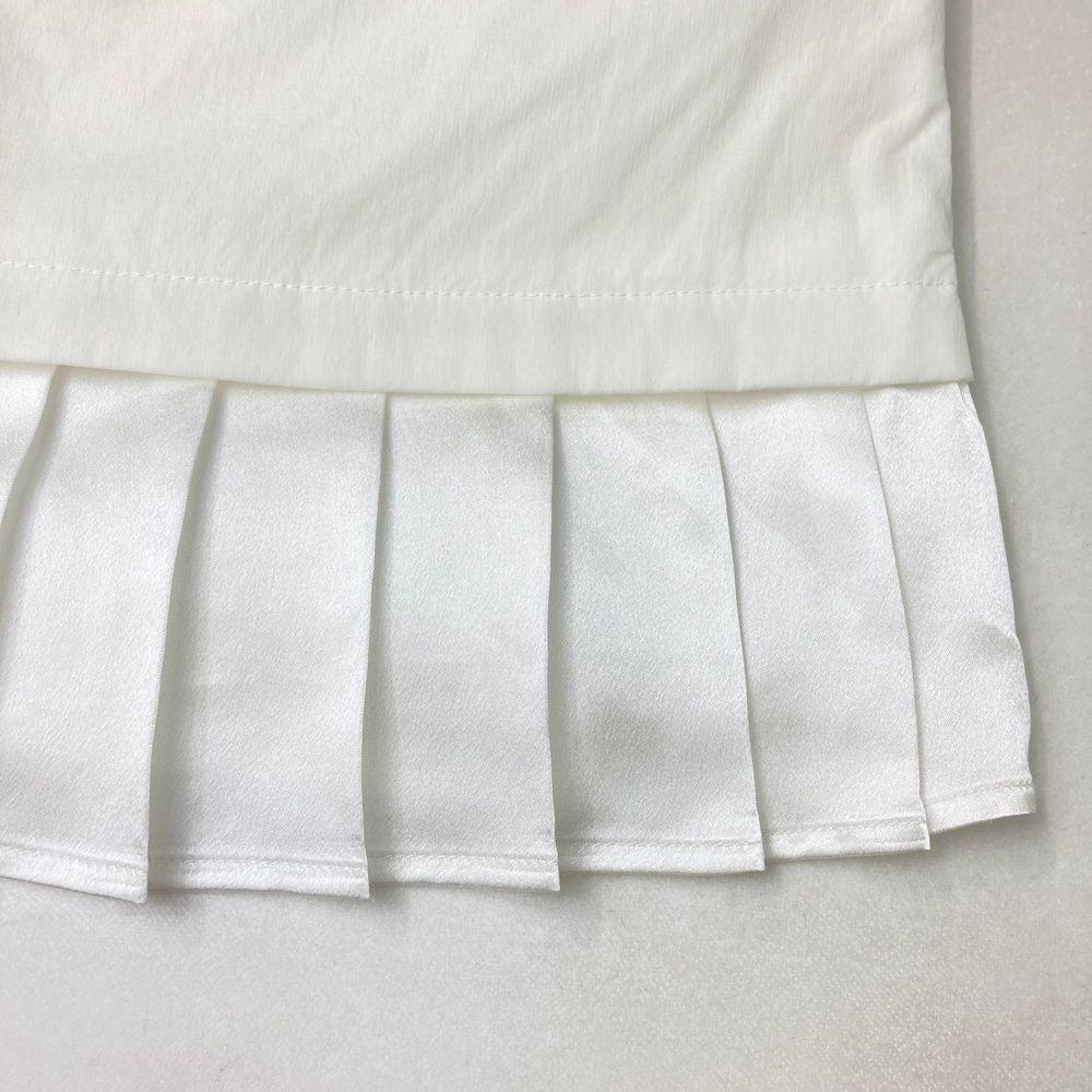 裾プリーツ ホワイト系