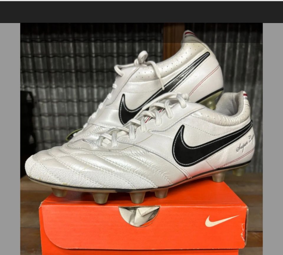 【スパイクには珍しいビッグサイズ！】初代スーパーリゲラ！コレクターズアイテム！カンガルーレザー NIKE TIEMPO SUPER LIGERA K-HGE AF【343853-101】  US12 / 30cm 箱付きデッドストック