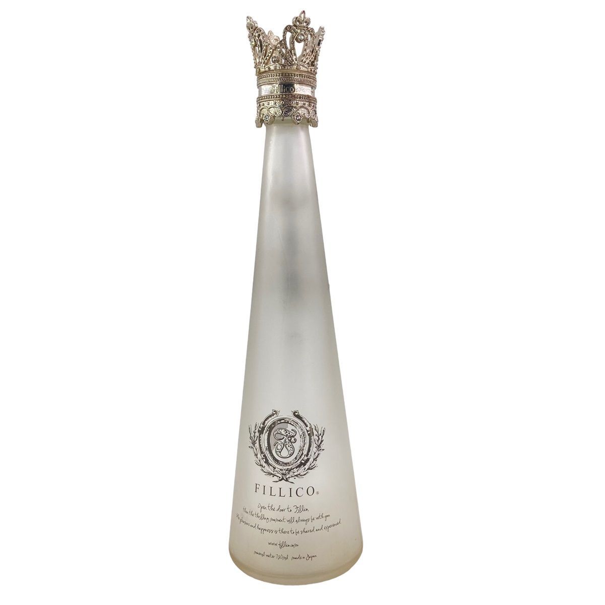中古】 Fillico フィリコ クリア 透明 空ボトル 王冠付き