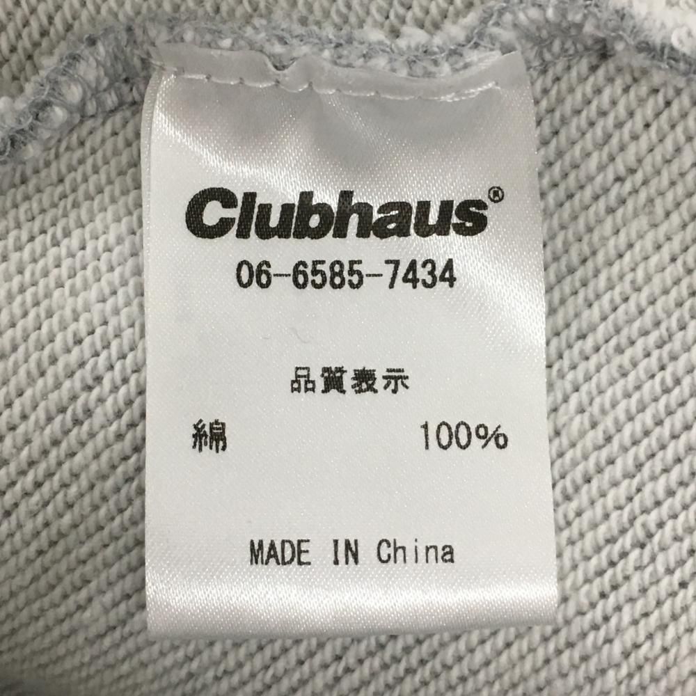 美品】クラブハウス トレーナー 杢グレー バックプリント メンズ