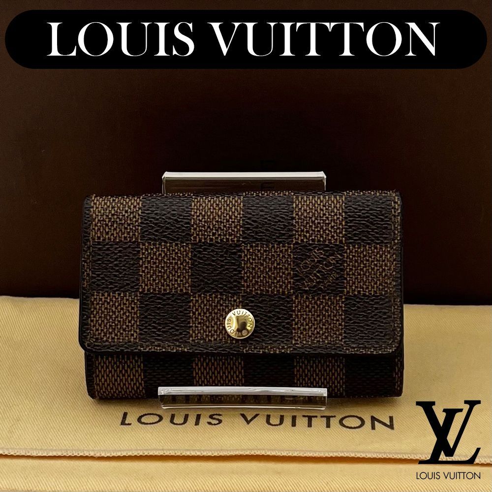 超美品】ルイヴィトン Louis Vuitton ダミエ ミュルティクレ6 6連キー