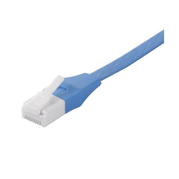 まとめ バッファローツメの折れないLANケーブル カテゴリー6a ストレート フラットタイプ ブルー 5m BSLS6AFU50BL 1本 ×5セット