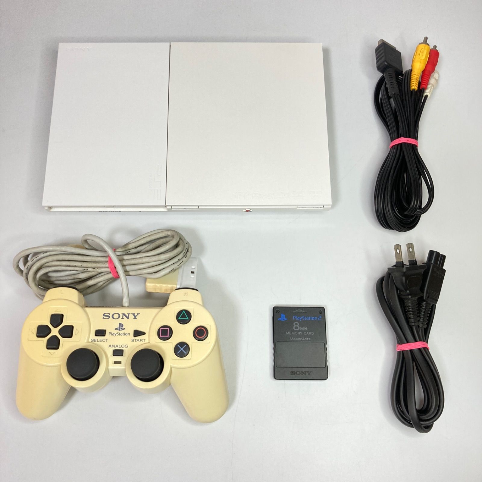 ☆動作確認済☆ 薄型 PS2 SCPH 90000 最終生産型 ホワイト セット ...