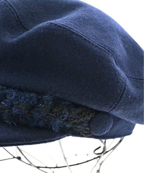 CHANEL シャネル ハンチング・ベレー帽 紺 S 4100124N0027 CHANEL ハンチング・ベレー帽 レディース 【古着】【中古