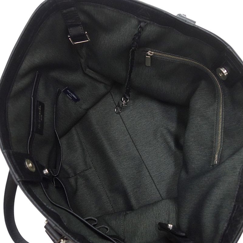 PELLE MORBIDA ペッレ モルビダ クロコ トートバッグ ブラック ペッレモルビダ トートバッグ クロコ型押し ダブルフェイス