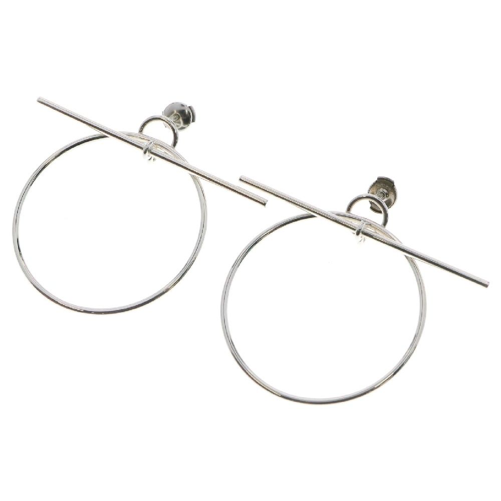 HERMES エルメス ループMM ピアス AG925 シルバー アクセサリー