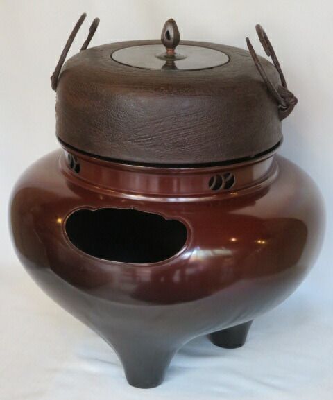 二月◇特売品）紫金堂十二代 加藤忠三郎作 琉球風炉 惺斎好写