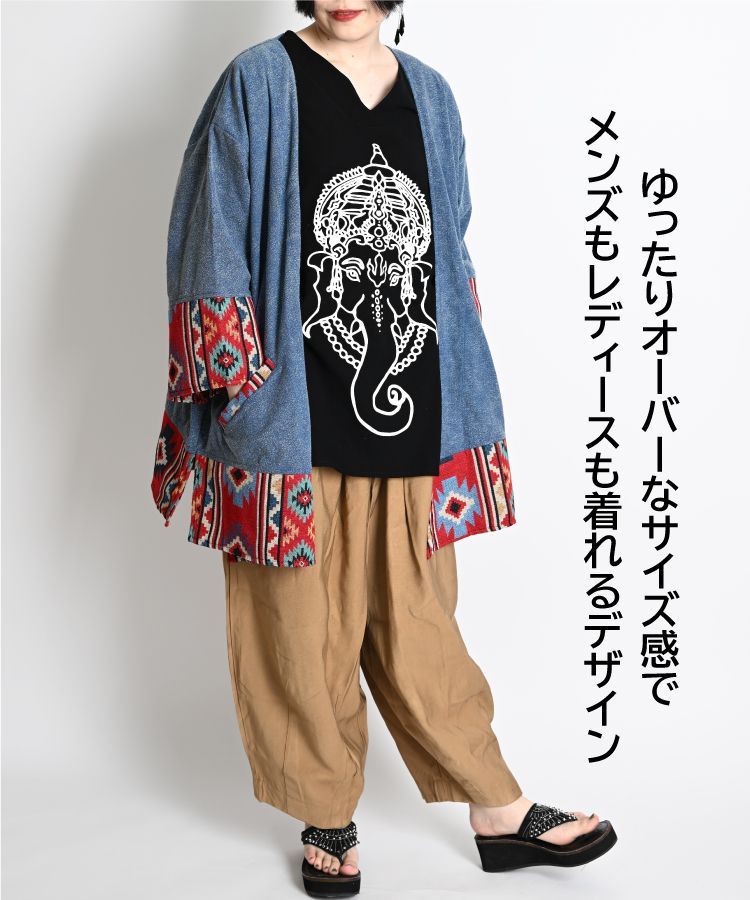 ジャケット エスニック柄 長袖 アウター オーバーサイズ b5192 ジャケット エスニック柄 長袖 アウター オーバーサイズ b5192
