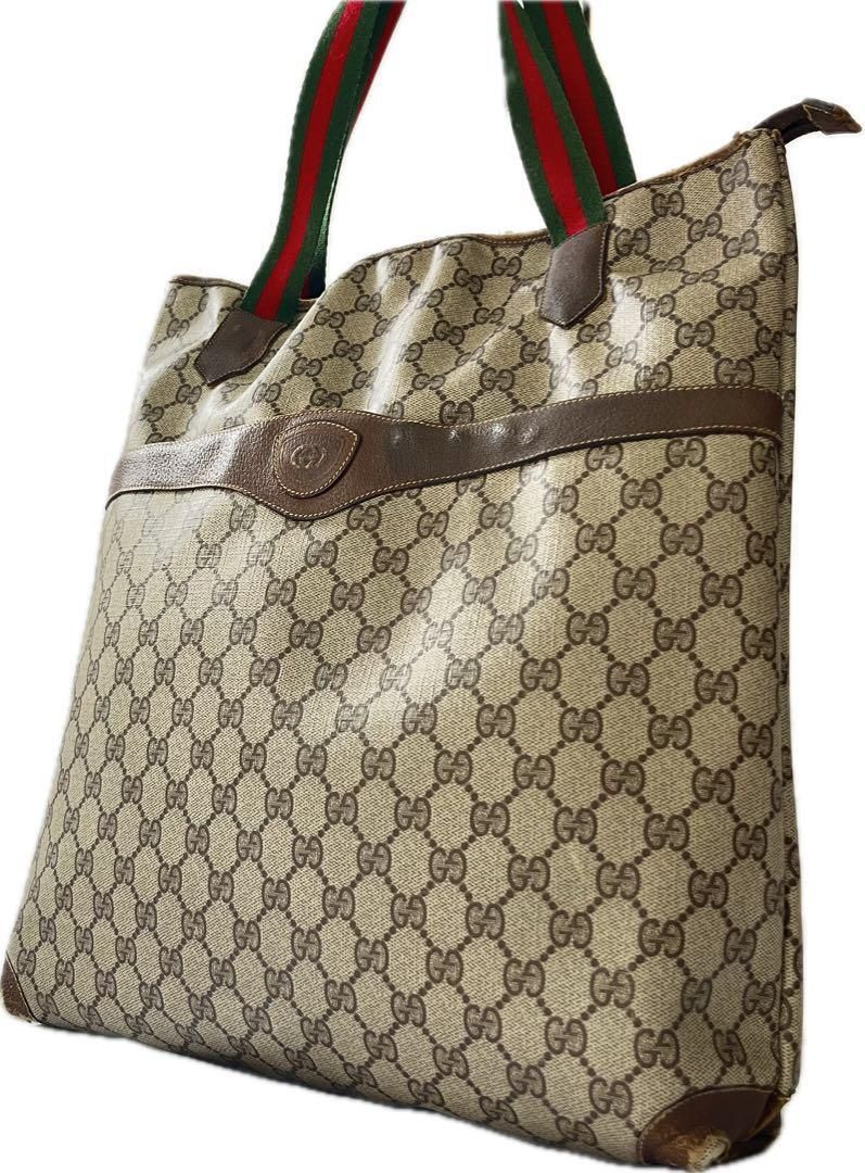 美品 OLD GUCCI オールド グッチ グッチプラス トートバッグ