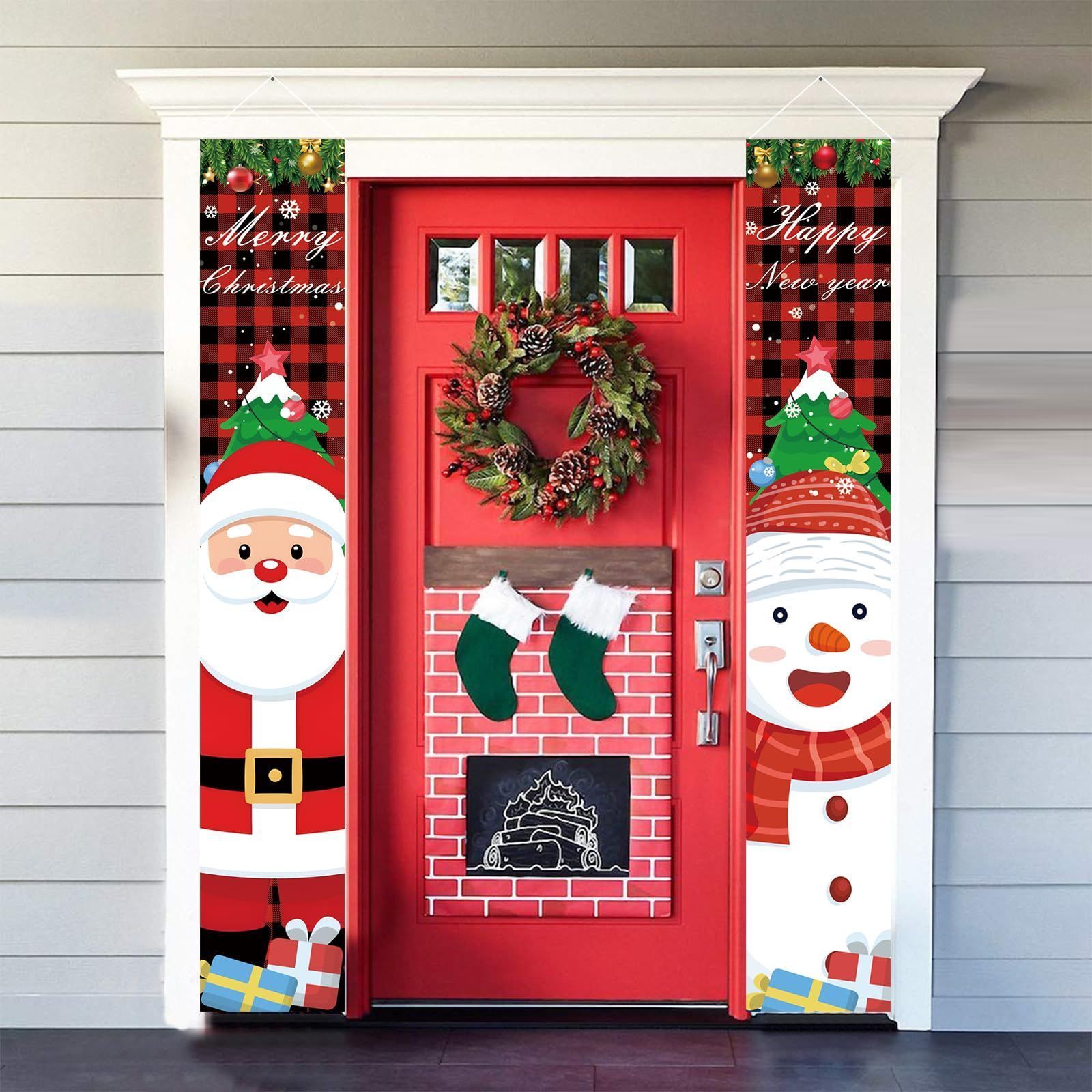 メリークリスマス、クリスマスの背景、クリスマスパーティー、サンタの写真、クリスマスガレージドアの背景、パーティーの装飾、7 x 16 メリークリスマス ホリデーバナーガレージドアカバー壁画冬屋外大型ドアカバー装飾屋内および屋外ホリデークリスマスデコレーション ... メリークリスマス、クリスマスの背景、クリスマスパーティー、サンタの写真、クリスマスガレージドアの背景、パーティーの装飾、7 x 16