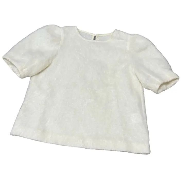 Acka mohair puff tops ホワイト - tsunagu ツナグ - メルカリ