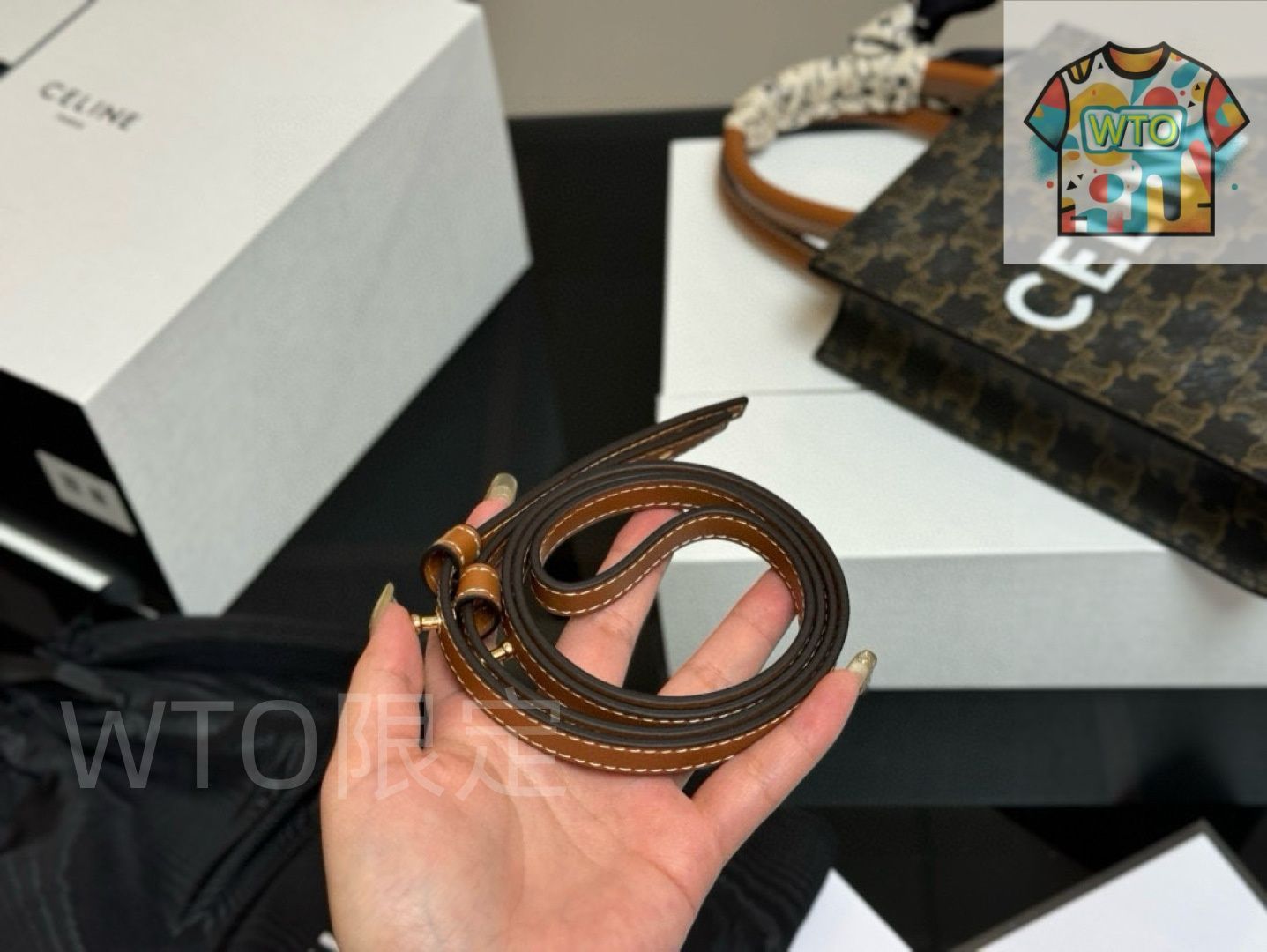 【美品】CELINE ロゴトートバッグ 保存袋付き CELINE セリーヌ ロゴ トートバッグ キャンバス レディース