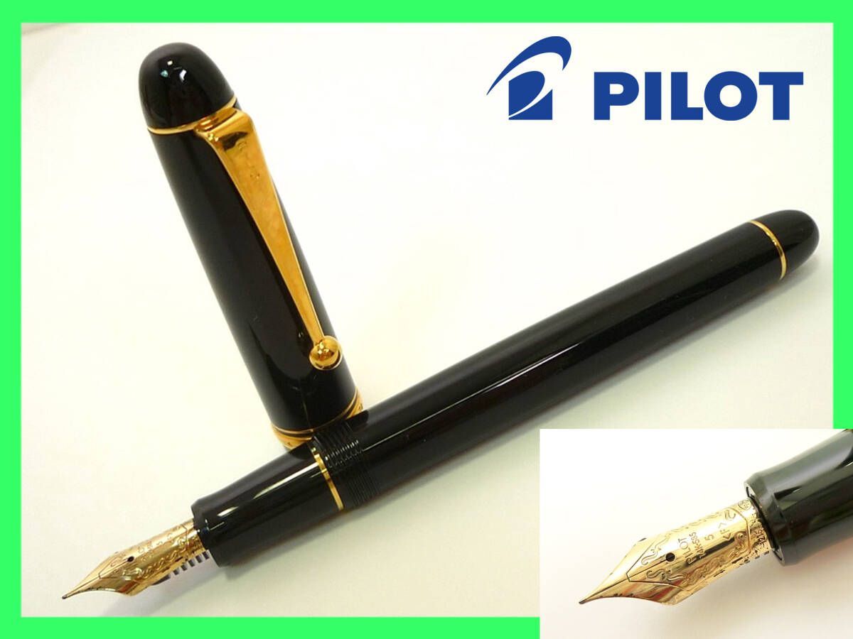 14金 パイロット PILOT 万年筆 14K CUSTOM 74 カスタム 585 5 (F) 細字 高級感 日本製 ブラック × ゴールド ファン  お買得 必見 注目 - メルカリ