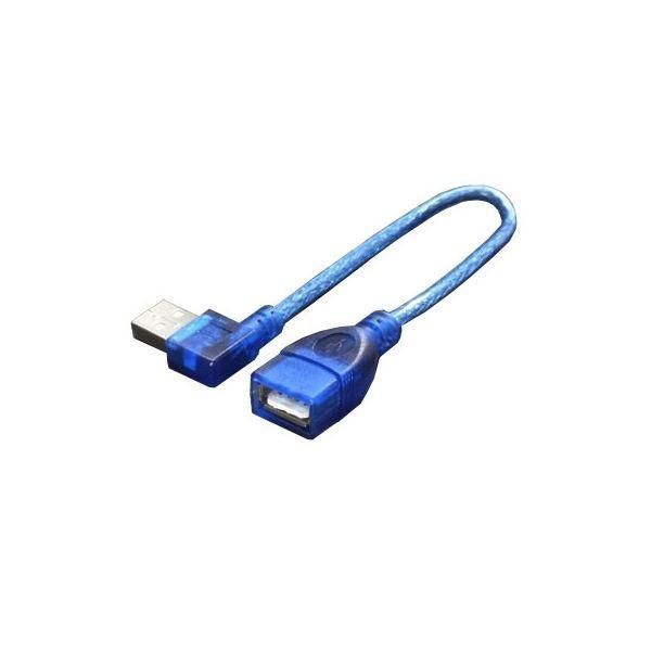 まとめ)変換名人 USB L型ケーブル延長20(左L) USBA-CA20LL〔×10