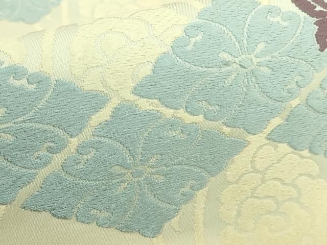 平和屋着物■極上　俵屋　人間国宝　喜多川平朗  有職織物　九寸名古屋帯　唐織　立涌花鳥菱文　逸品　DZAA7246kh5 平和屋着物□極上 俵屋 人間国宝 喜多川平朗 有職織物 九寸名古屋帯