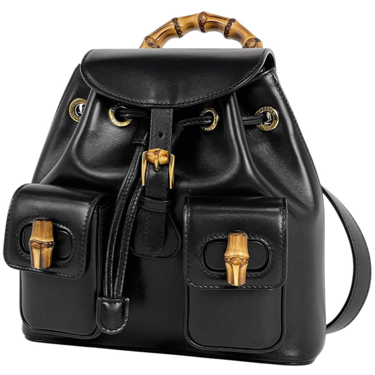 【極美品】 GUCCI グッチ リュック バックパック バンブー レザー 黒 楽天市場】【バッグ】GUCCI グッチ バンブー リュック リュック