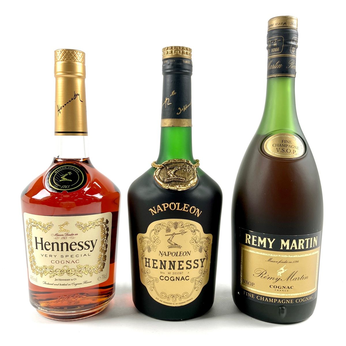 3本 Hennessy REMY MARTIN コニャック ブランデー セット 【古酒