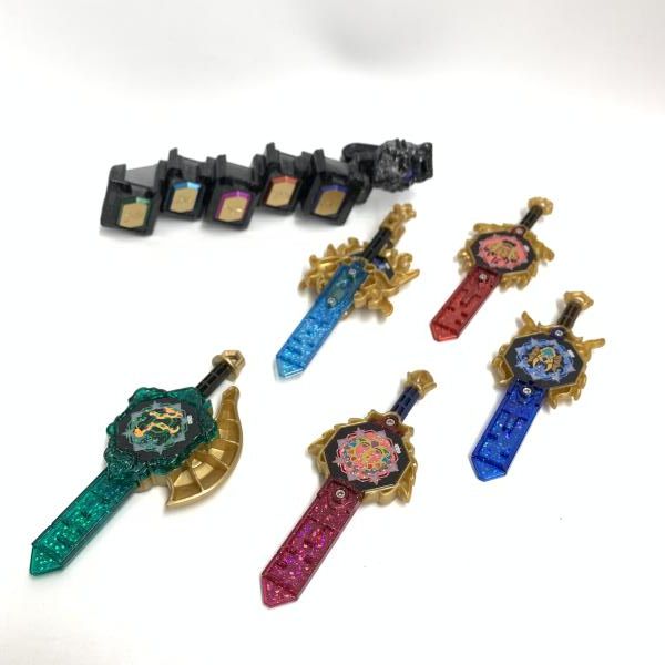 中古】DX 妖怪ウォッチオーガ 妖聖剣 ホルダー 剣 5本 セット