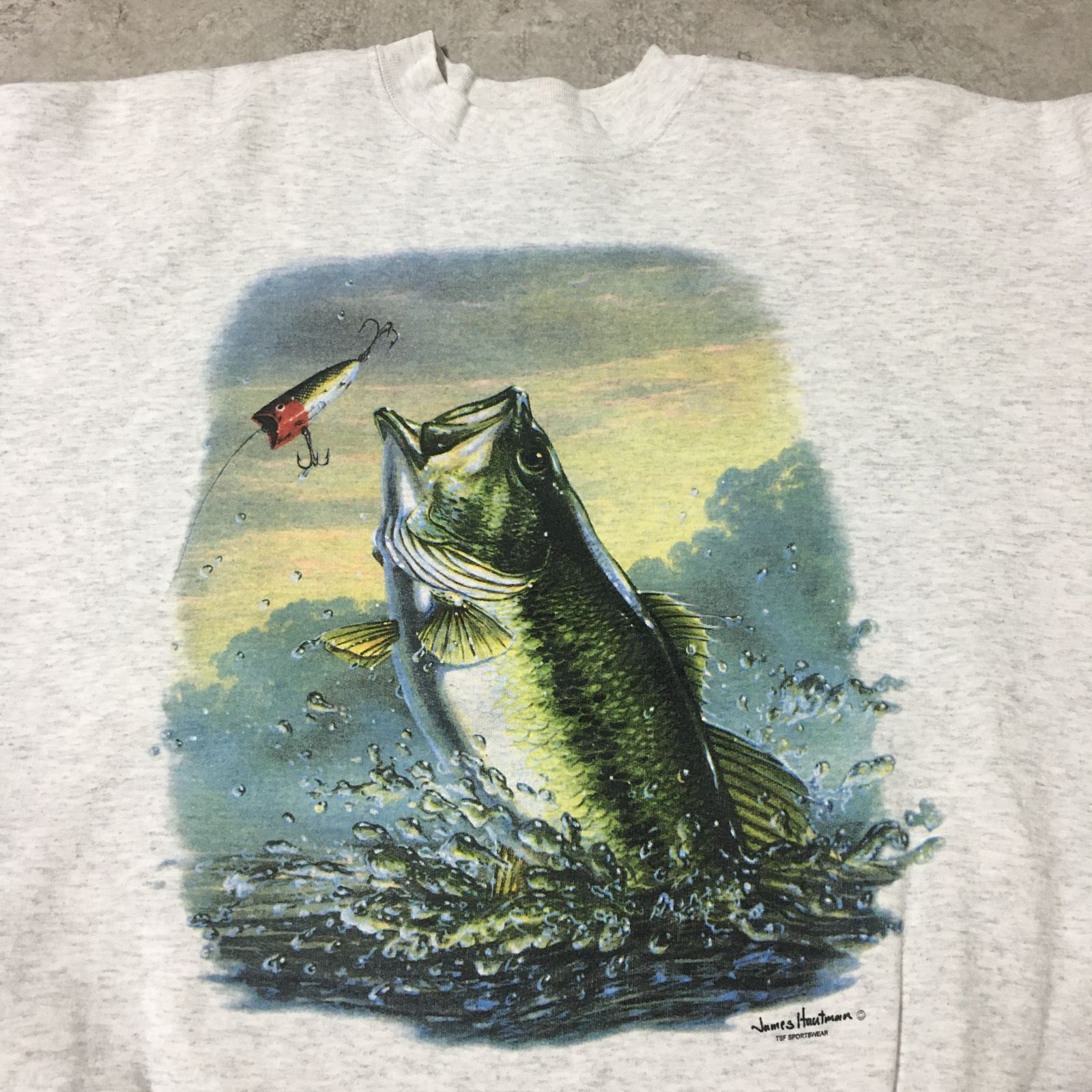 00s Hanes James tautman tsf sportswear Black Bass fishing printed  Sweatshirt ヘインズ ジェームス トラウトマン TSF スポーツウェア ブラックバス スウェット フィッシング - メルカリ