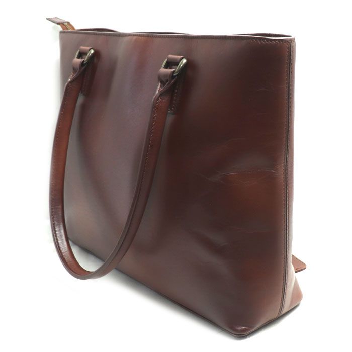 MOTHER HOUSE アンティーク スリムトート トートバッグ ブラウン メンズ