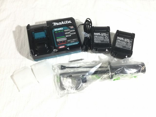 ☆未使用品☆ makita マキタ 40Vmax 充電式 震動 ドライバドリル HP001GRDX 青/ブルー バッテリー2個(2.5Ah) 充電器+ケース 96923